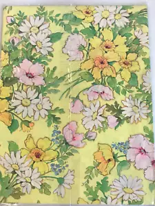 Nos 1970er Jahre Vintage Blumenmustergelb Gänseblümchen Narzisse rosa weiß Geschenk Briefpapier - Bild 1 von 4