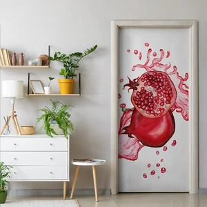 Türtapete selbstklebend Türposter Türaufkleber Wandsticker Splash Früchte Spritz - Bild 1 von 8