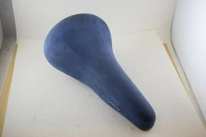 MOTOBECANE Touring Saddle Seat suede blue vintage Stamped 1985 155x275mm NOS - Picture 1 of 12