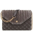 NEW Nine West Aleksei Quilted Velvet Mini Convertible Clutch Crossbody Gray