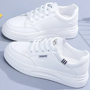 Damen Sportschuhe Sportschuhe Weiß Mode Tennis Elegant - Bild 1 von 13