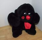 Black Gorilla Plush red nose tie lip kiss print cheek Valentine&#39;s day toy gift