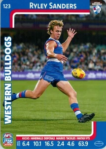 2025 Western Bulldogs AFL TeamCoach Card - Ryley Sanders - Picture 1 of 3