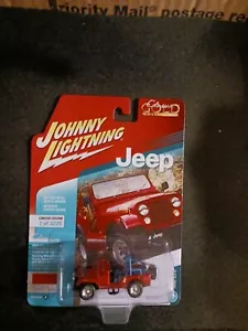 Johnny Lightning Jeep CJ-5 Red/Blue - Loose New Mint 1:64 - Picture 1 of 2
