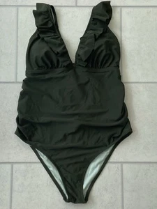 New Cupshe Green Maternity Swimsuit Large Size 14 Approx - Picture 1 of 5