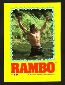 RAMBO FIRST BLOOD PART II STICKER CARD 19 - Foto 1 di 3