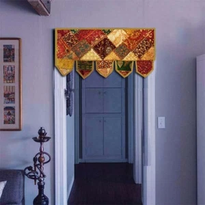 38" INDIAN DOOR WINDOW DRAPE TORAN SARI CURTAIN VALANCE TAPESTRY NEW HOME GIFT - Picture 1 of 7