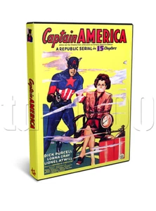 Captain America (1944) 15 Chapter Republic Movie Serial Cliffhanger (2 x DVD) - Imagen 1 de 5