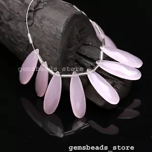 Perline Quarzo Rosa A+ Qualità Idro Quarzo Sfaccettate 30X10MM 10 Pz - Foto 1 di 8