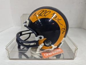 KURT WARNER MARSHALL FAULK Signed Autographed LOS ANGELES RAMS Mini Helmet &Case - Picture 1 of 6