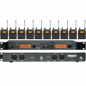 UHF Wireless In Ear Monitor System In-ear Earphone Stage Monitoring Dual Channel - Picture 1 of 18