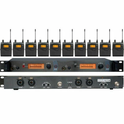 UHF Wireless In Ear Monitor System In-Ear Kopfhörer Bühnenüberwachung Zweikanal - Bild 1 von 4