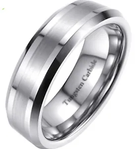 Mens Ladies Ring Scratch Resistant 6mmTungsten Wedding Engagement Ring - Picture 1 of 9