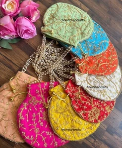 Lot of 100 Handmade Potli Bag – Indian Clutch Purse for Women | Wedding Favor - Picture 1 of 7
