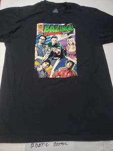 Big Bang Theory Bazinga Comic Style Black T-Shirt Size XL - Picture 1 of 1
