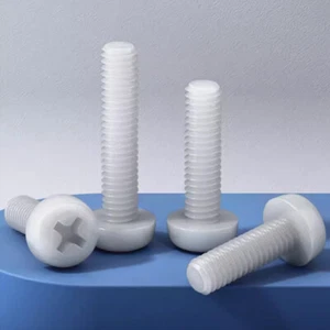 Tornillos de cabeza redonda nailon plástico Phillips pernos de tornillo blanco M3 M4 M5 M6 M8 - Imagen 1 de 8