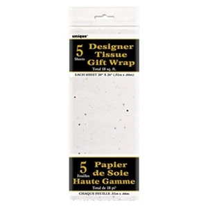 Designer Taschentücher Geschenkpapier einzigartig Party Glitzer 5er Pack 20 Zoll x 26 Zoll 6149 N - Bild 1 von 2