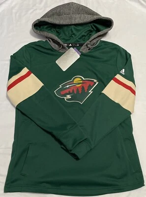 Adidas Minnesota Wild Women's NHL Offsides Hooded Sweatshirt. Womens Size: Large - Image 1 of 4