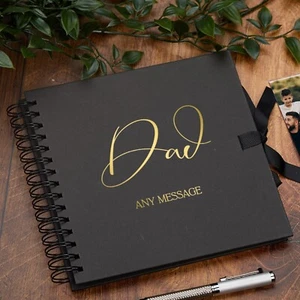 Personalised Dad Scrapbook Photo Album With Sentiment Multiple Colours - Picture 1 of 7