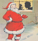 Christmas Postcard Santa Dog Mary Baker to Virginia Hammerle Marysville OH 1928