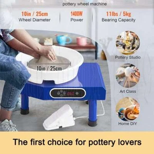 1400W Electric Pottery Wheel Machine Variable Speed Pedal Control Ceramics Work - Picture 1 of 12