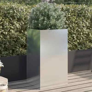 vidaXL Pflanzkübel Silbern 42x38x75 cm Edelstahl - Bild 1 von 10