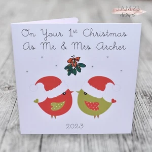 Personalised 1st First Year Married Mr & Mrs Card Special  Couple Husband Wife - Picture 1 of 9