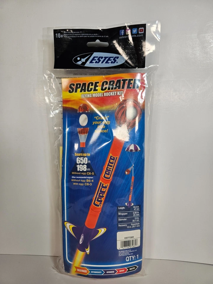Estes Space Crater Egg Launcher Rocket Kit E2x Est7265
