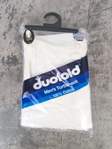 Vintage NOS Duofold Herren L weiß Rollkragen Langarm 100% Baumwolle Made in USA - Bild 1 von 4