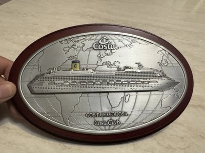 Crest nave Costa Favolosa Costa Crociere Club con base vintage da collezione - Immagine 1 di 4