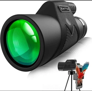 Simitten Monocular Telescope 12×42 Bird Watching, Theatre, Sports Phone Adapter - Picture 1 of 13