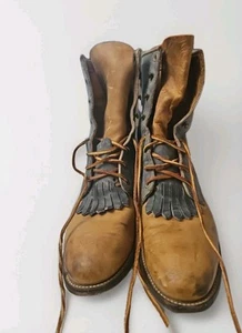 Justin Two Tone Lace Up Boots 8 B WOMENS - Picture 1 of 6