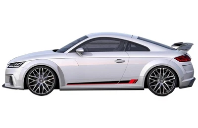 2PCS Car Door Side Sticker For Audi TT RS A3 A4 Vinyl Racing Stripe Decals New Foto 1 de 4