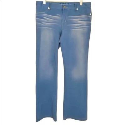 Vintage Bongo 10/11 stretch blue faded distressed flare jeans denim Y2K Retro - Image 1 of 4