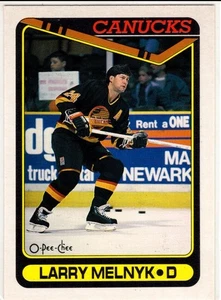 1990 O-Pee-Chee Hockey Larry Melnyk No. 419 Vancouver Canucks - Bild 1 von 2