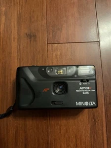 Vintage Minolta AF101R analoge Kompaktkamera 35 mm Blitz rote Augen Japan - Bild 1 von 4