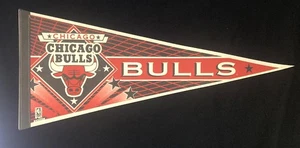 Vintage 1990's Chicago Bulls Banner Pennant Flag Basketball Wincraft Sports - Picture 1 of 4