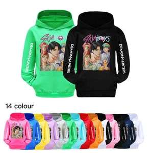 Kids Girls Boys Demons Hunter Long Sleeve Pocket Hoodie Top Kpops Sweatshirt UK - Picture 1 of 48