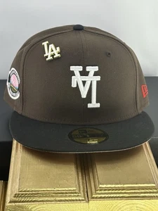 Hat Club Dodgers 59FIFTY 7 5/8 Upside Down LA Pink UV DS w/ Pin Rare - Last One! - Picture 1 of 7