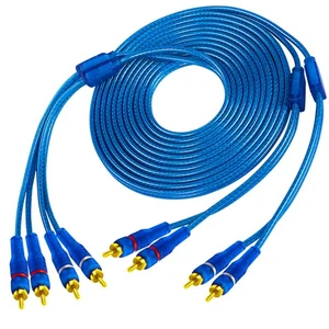 Cavo di Interconnessione Audio Auto RCA 4 Canali, 4 RCA Maschio a RCA Maschio Stereo Aud... - Foto 1 di 7