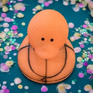 Rubber Duck Basketball Jeep Ducked Decor Car Home Office Cruise Ducky Orange New - Picture 1 of 9