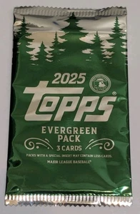 2025 Topps Holiday Sealed Evergreen Baseball 3 Karten Pack SEALED - Bild 1 von 2