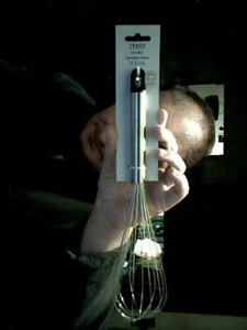 STAINLESS STEEL WHISK BIRTHDAY CHRISTMAS KITCHEN UTENSIL FOOD PREP ADULTS KIDS  - Picture 1 of 1