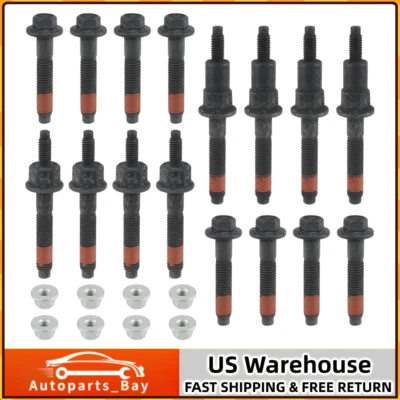 24x Tornillo hexagonal de tuerca de perno colector de escape para 99-09 Dodge Chrysler Jeep 4,7 L Foto 1 de 4