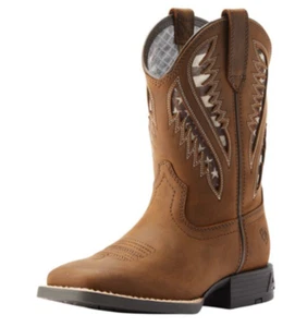 Ariat Kid's Vent Tek Brown Leather Western Boot 10044485 - Picture 1 of 1