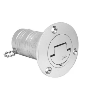 1 Pcs 1-1/2" 38mm Boat 316 Stainless Steel GAS Deck Filler Thru Hull Tank Cap  - Foto 1 di 5