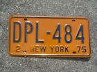 New York 1975 DPL  license plate #   484