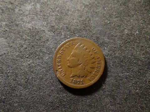 1871 VG Fine Indian Head Cent Premium Quality RXR LBX Cover