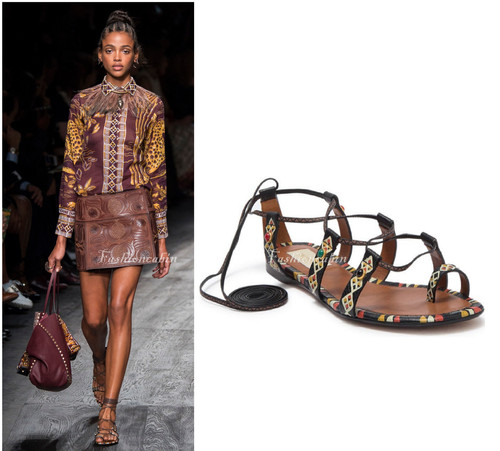 NUOVO VALENTINO GARAVANI RUNWAY sandalo alla caviglia impreziosito EUR 39 5 MSRP $1575