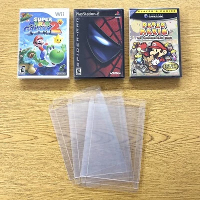 3 Box Protectors for DVD, Wii & U, Xbox & 360, PS2, Gamecube Clear Case NEW - Image 1 of 3